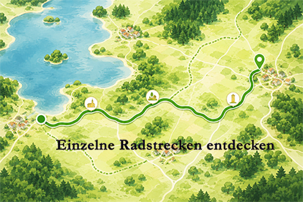 Einzelne Radstrecken entdecken