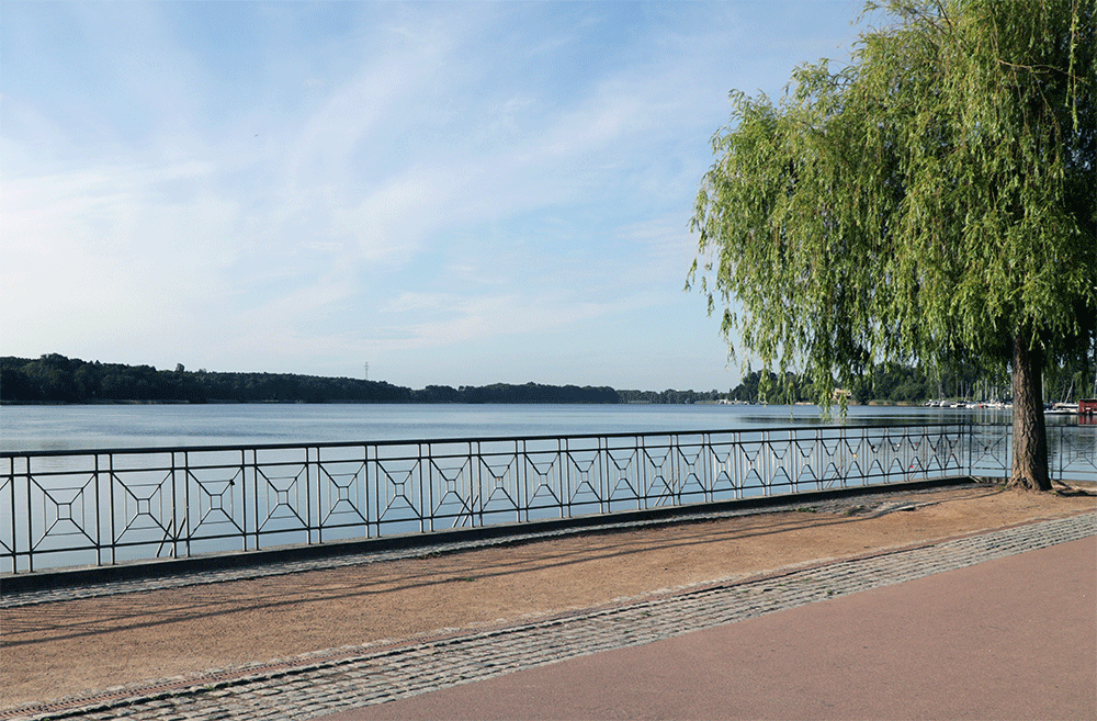 Promenade am Neuruppiner See.<br> Ein ruhiger Ort zum Spazierengehen, Verweilen und Durchatmen.