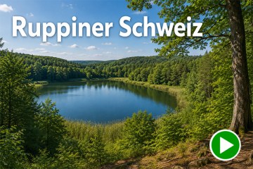 Seen- und Waldlandschaft der Ruppiner Schweiz nördlich von Neuruppin
